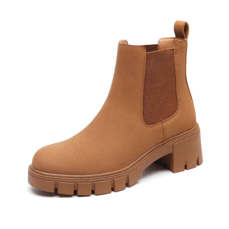 Sandy | Orthopedic Women's Thick Bottom Suede Dr Martens Boots