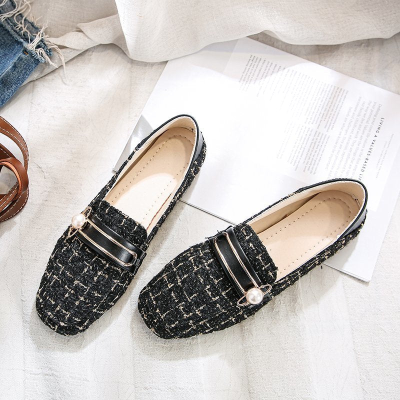 Qaailah | Orthopedic Tweed Slip-On Loafers