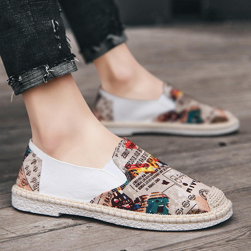 Orthopedic Printed Espadrille Slip-On Shoes – Lightweight Breathable Casual Flats