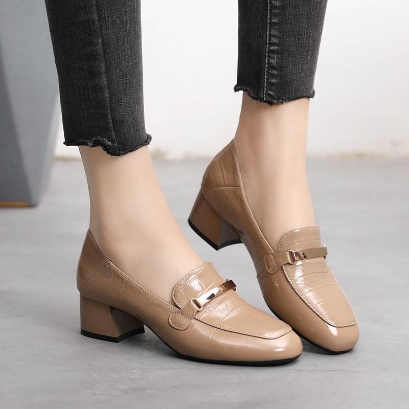 OrthoCare Leather Loafers - Mid Heel Comfort