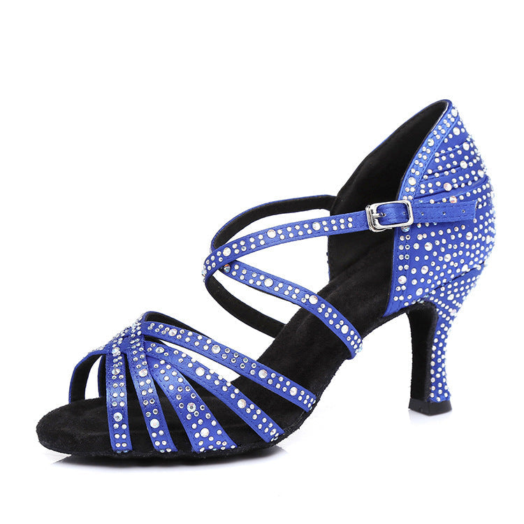 OrthoCare Latin Dance Shoes With Rhinestones - Unique Elegance
