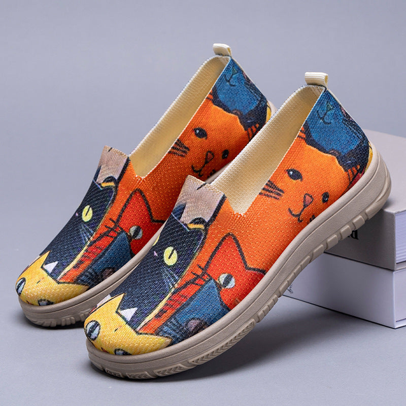 Orthopedic Colorful Slip-On Shoes – Lightweight Comfort Casual Walking Flats