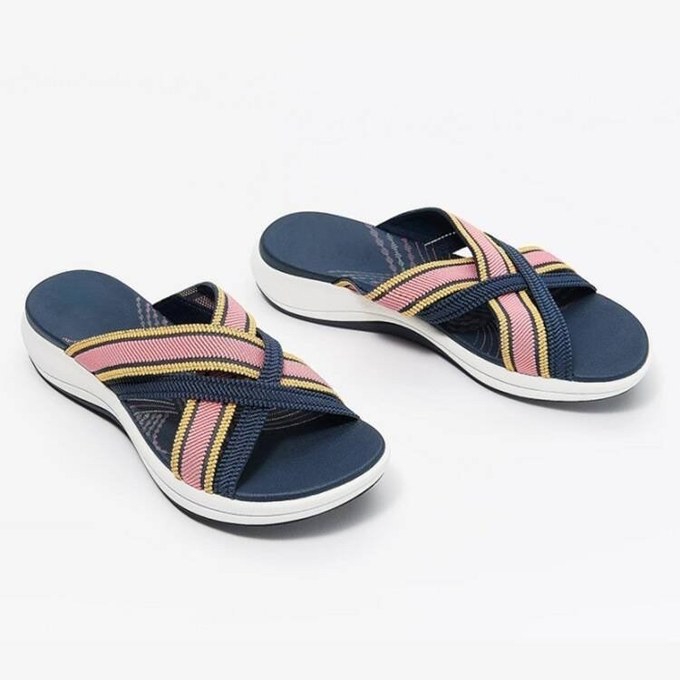 OrthoCare Cross Strap Comfort Sandals – Lightweight Cushioned Everyday Slides