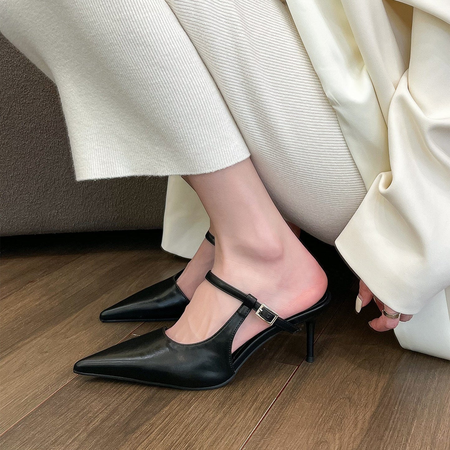 OrthoCare Pointed Toe High Heel Slippers - Comfort