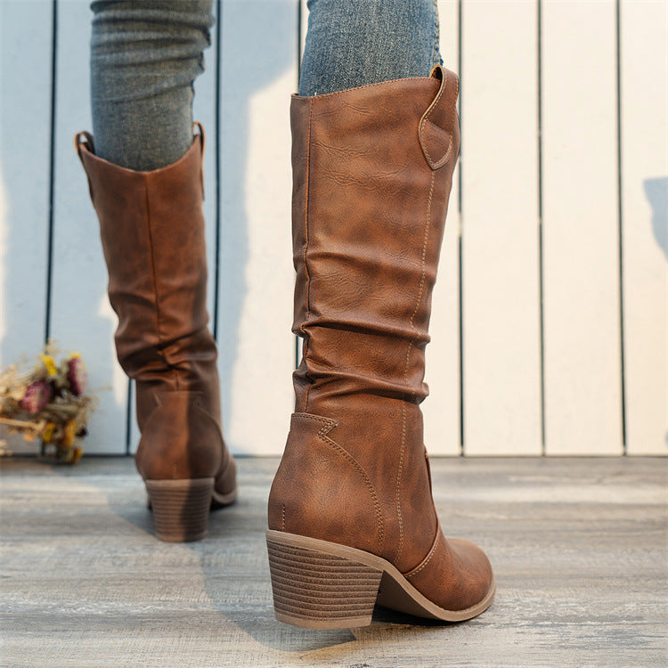 OrthoCare Women's Boots - Round Toe High Heel Comfort