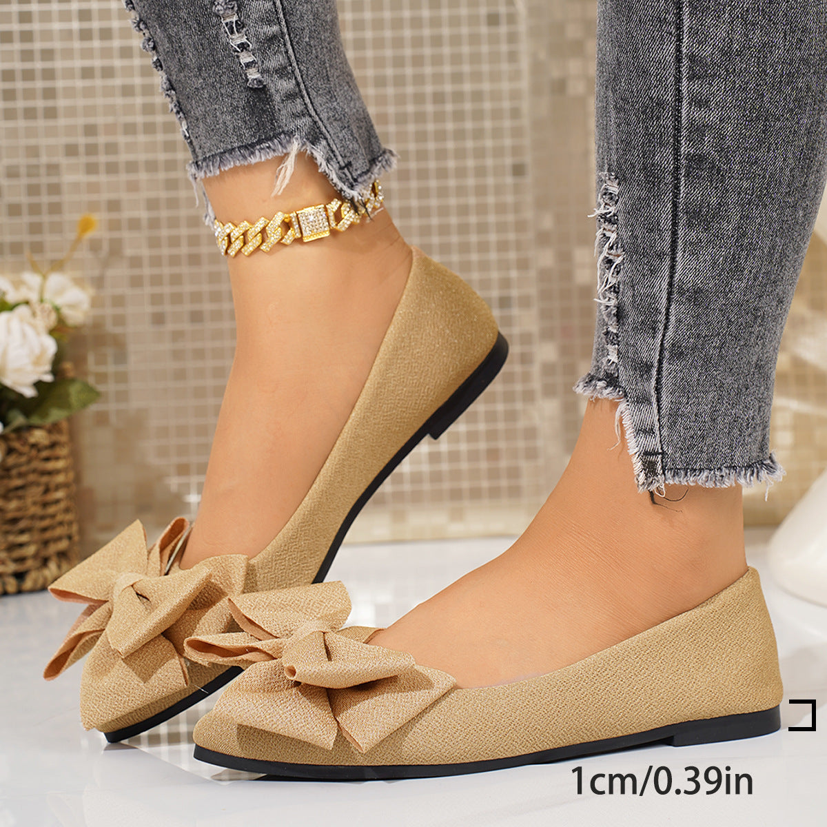 OrthoCare Slip-On Shoes In Larger Sizes With An Elegant Bow