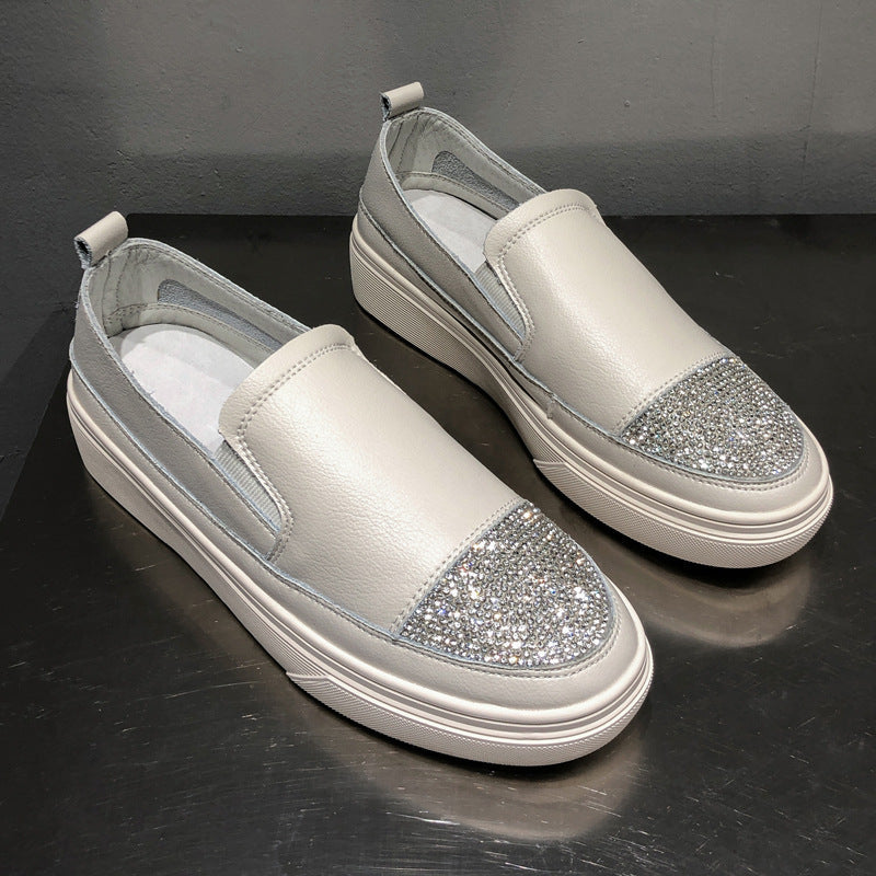 OrthoCare | Platform Slip-On Loafers with Glitter Toe