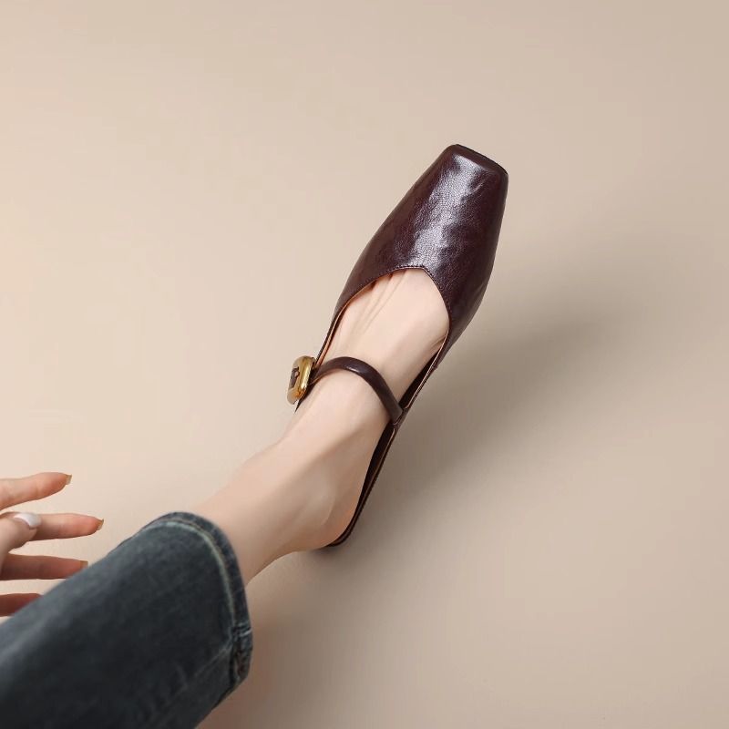 OrthoCare | Square Toe Mary Jane Ballet Flats