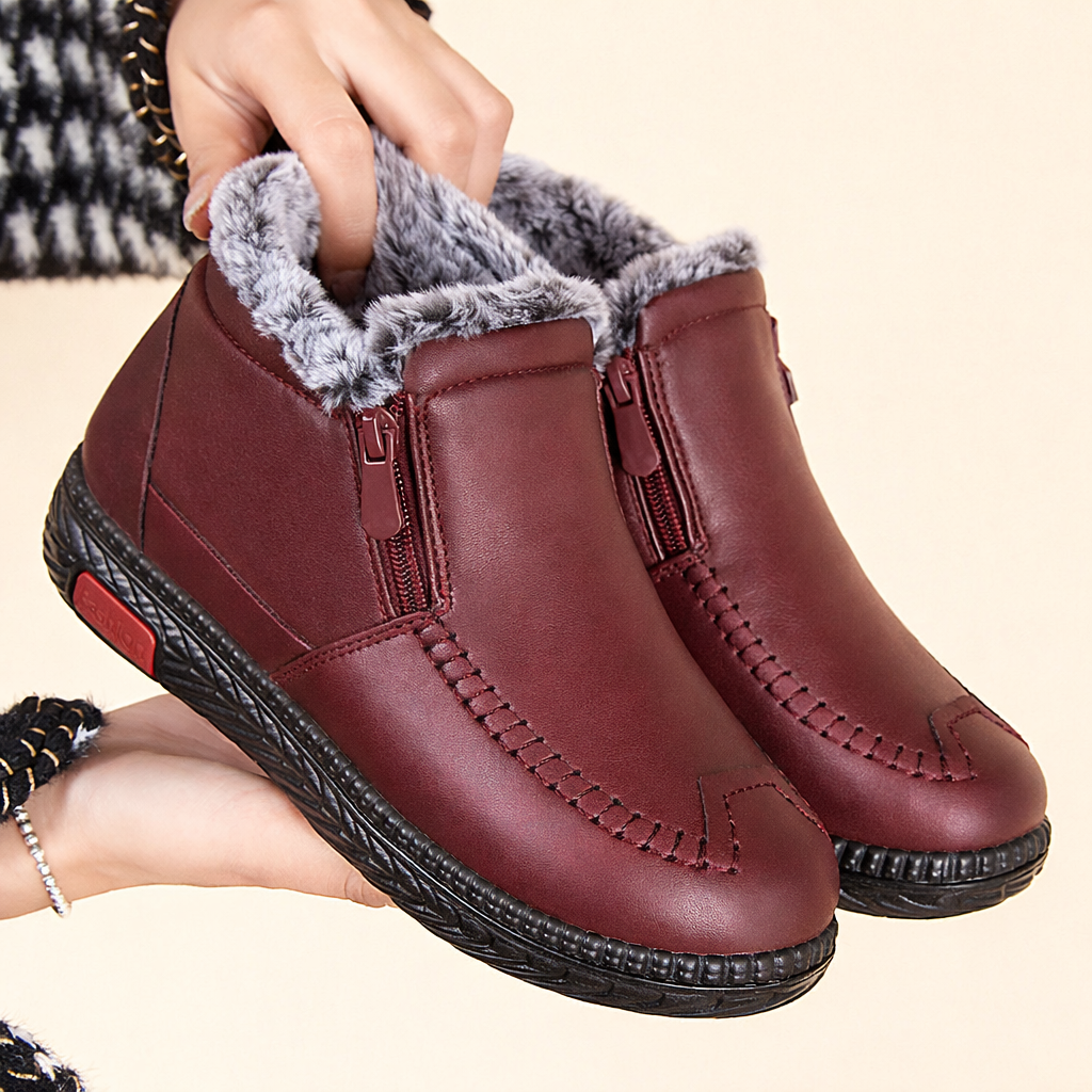 Amanda | Orthopedic Plush-Lined Winter Slip-Ons Boots