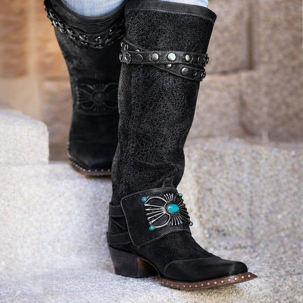 OrthoCare Rivet Boots - Thick Heel, Large Size