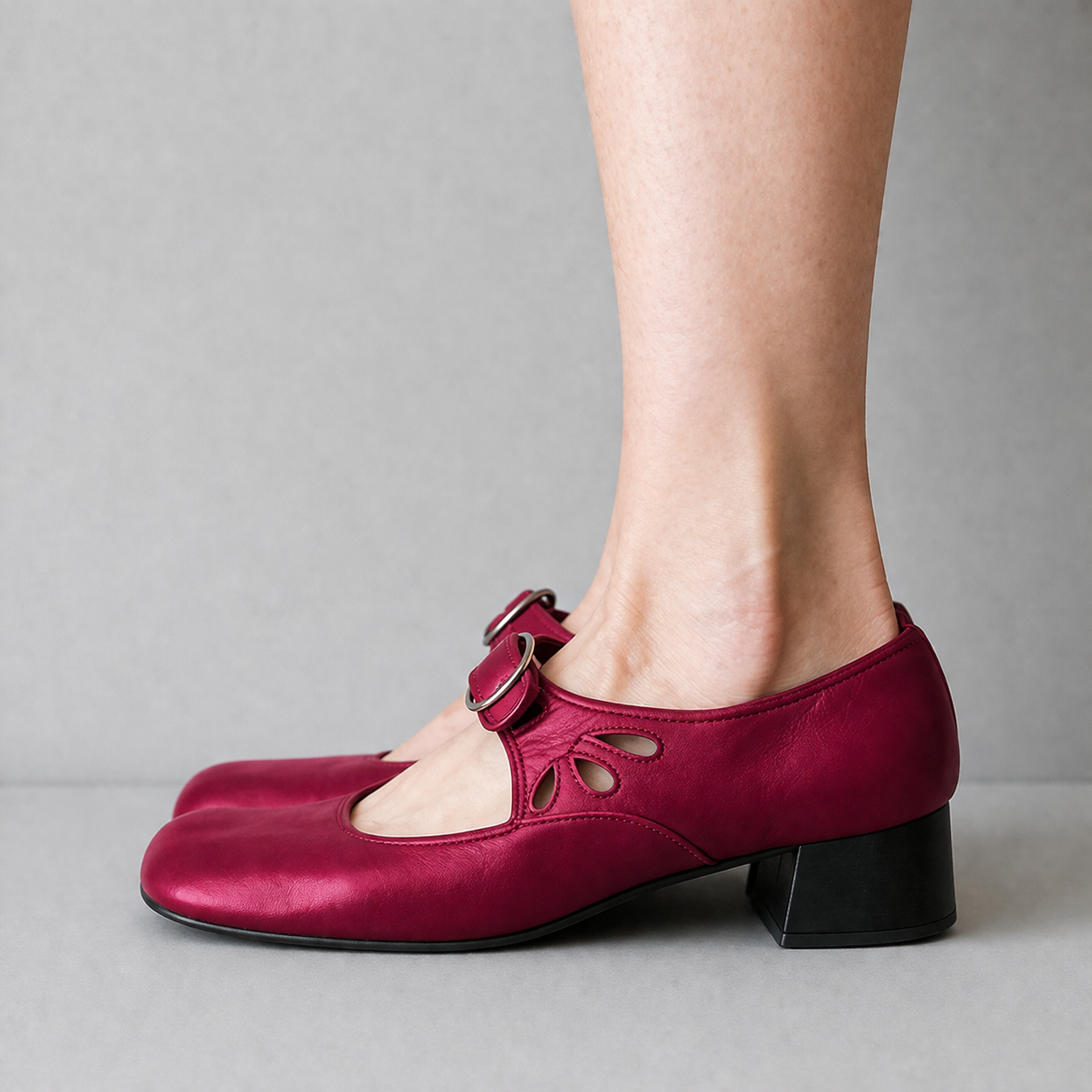 Bianca | Orthopedic Buckle Shallow Cut Single Shoes