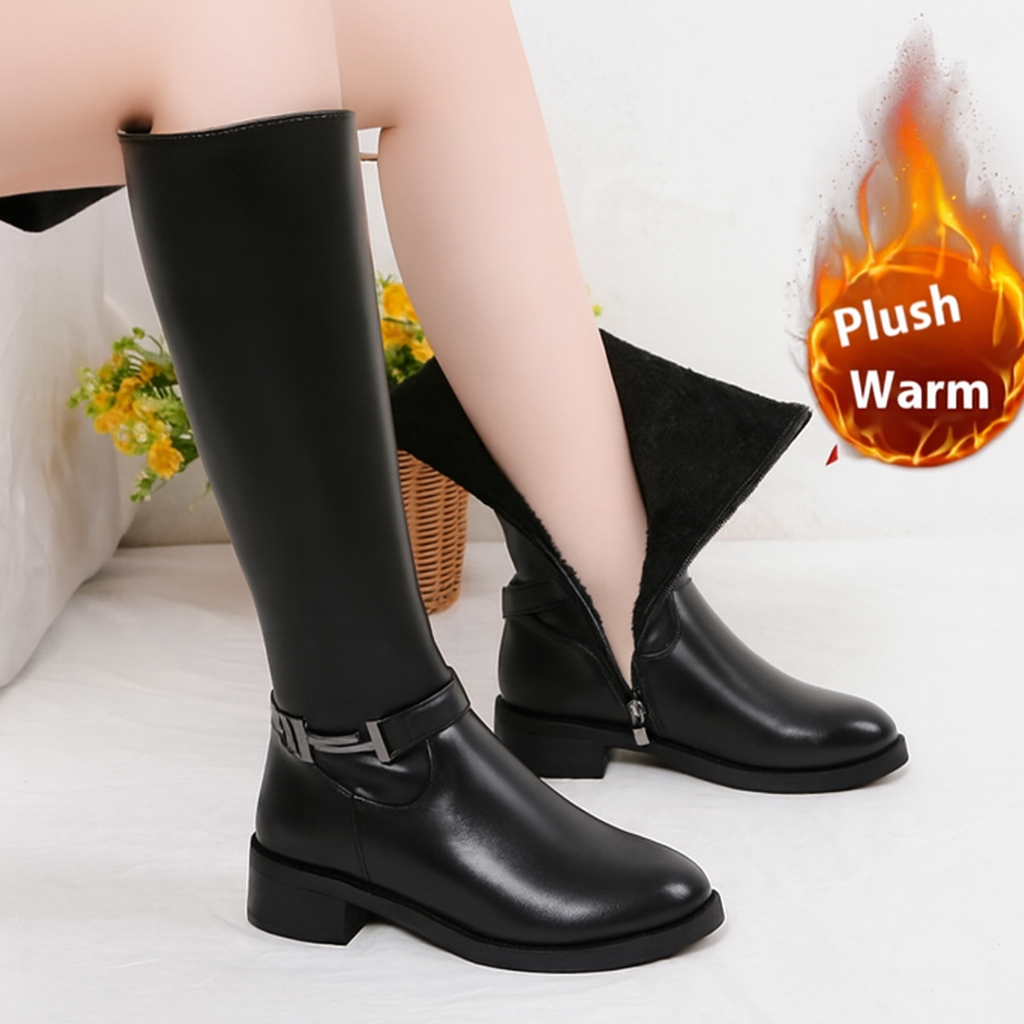 Isabel | Orthopedic Winter Chunky Heel Round Head Knight Over The Knee Boots