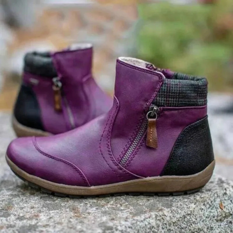 Danica | Orthopedic Zipper Ankle Boots with Non-Slip Sole