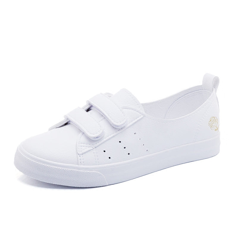 OrthoCare Women’s White Velcro Sneakers – Lightweight Casual Walking Shoes