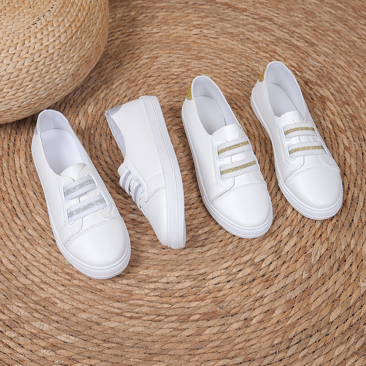 OrthoCare Women’s White Velcro Sneakers – Lightweight Casual Comfort Shoes
