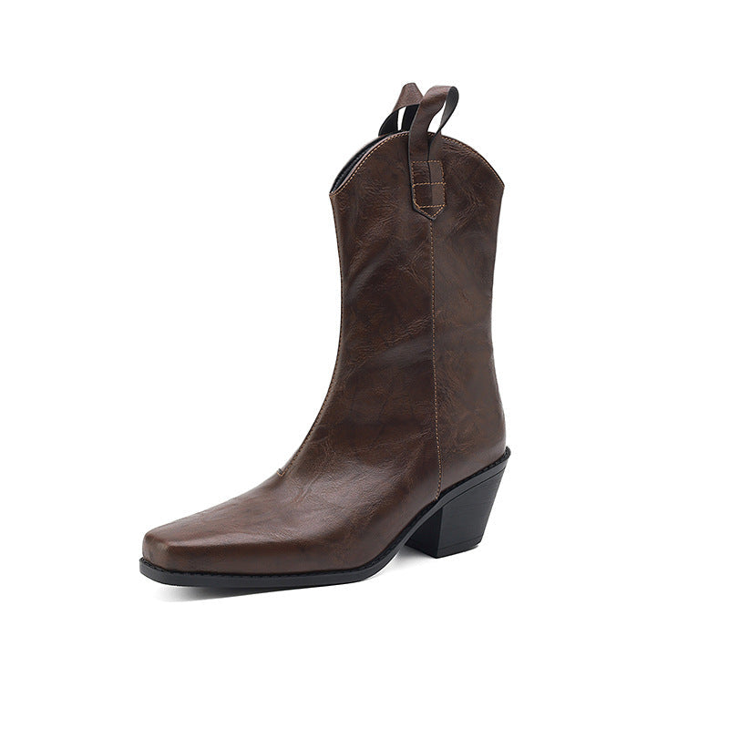 OrthoCare Square-Toe Boots - Chunky Heel Comfort