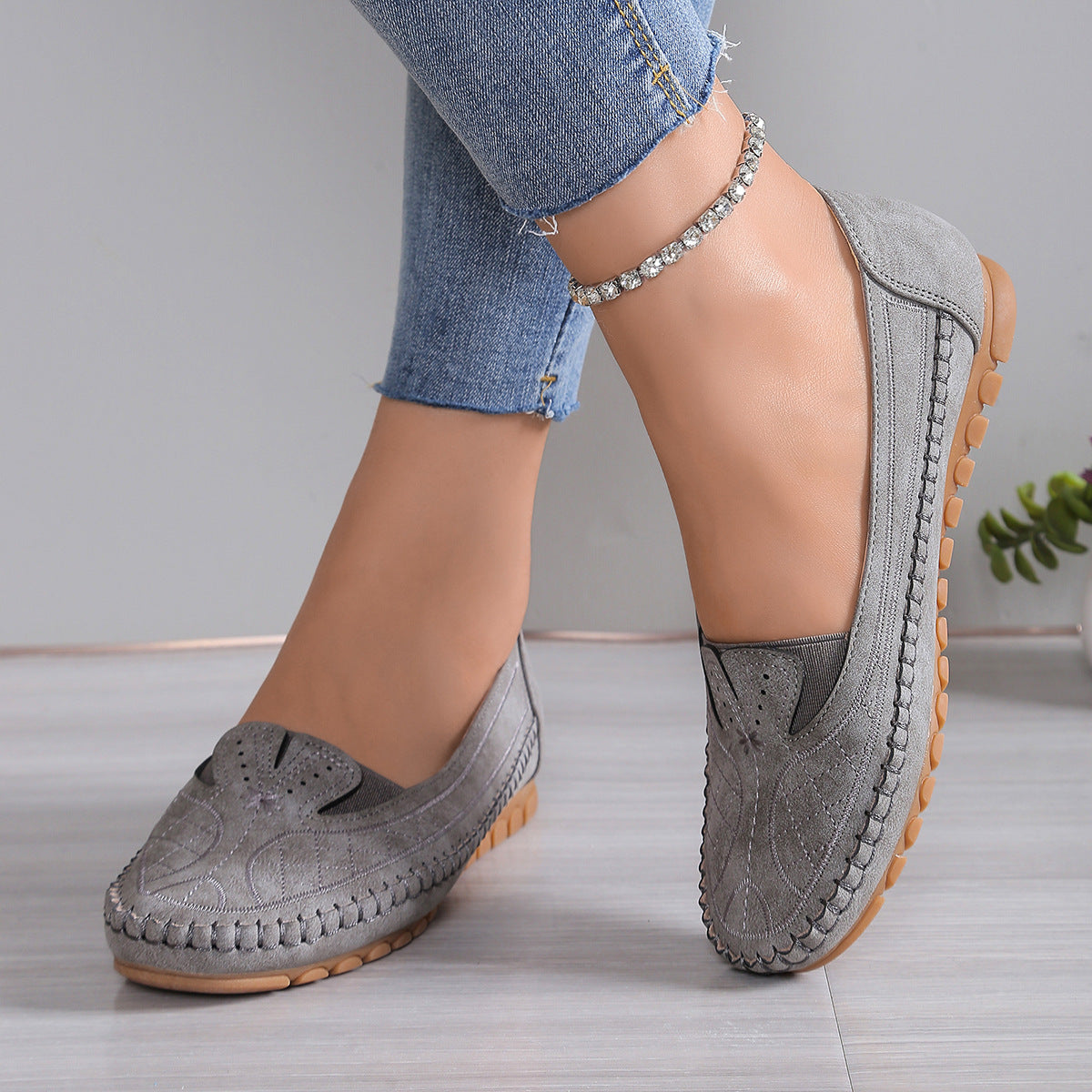OrthoCare Comfort Stitch Slip-On Loafers – Lightweight Everyday Walking Shoes