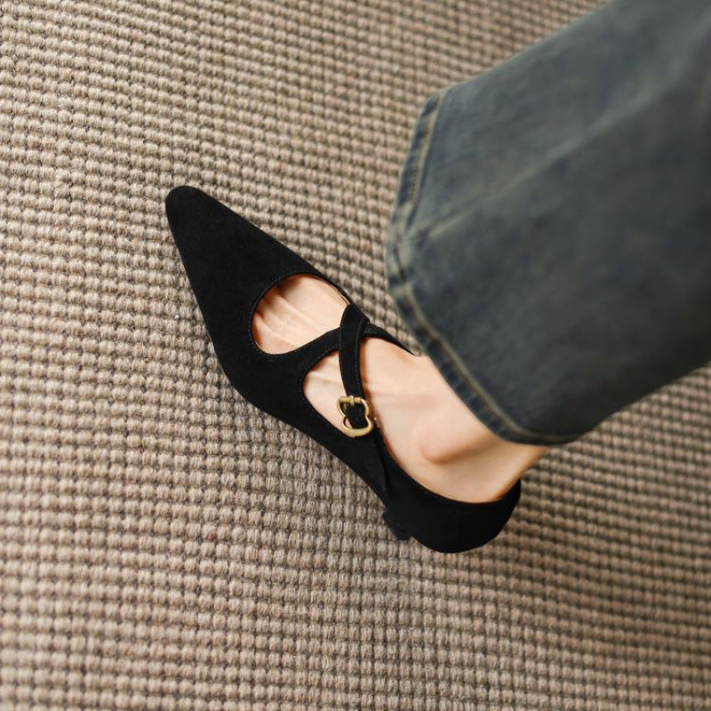 OrthoCare Elegant Mary Jane Shoes With Mid-Heeled Heels
