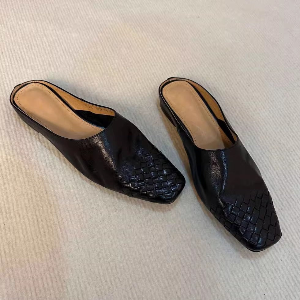 OrthoCare | Woven Toe Slip-On Mule Loafers
