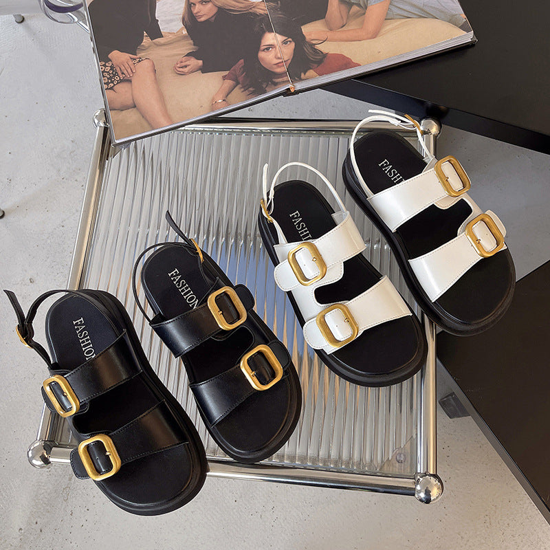 Solara | Women’s Orthopedic Double Buckle Platform Sandals