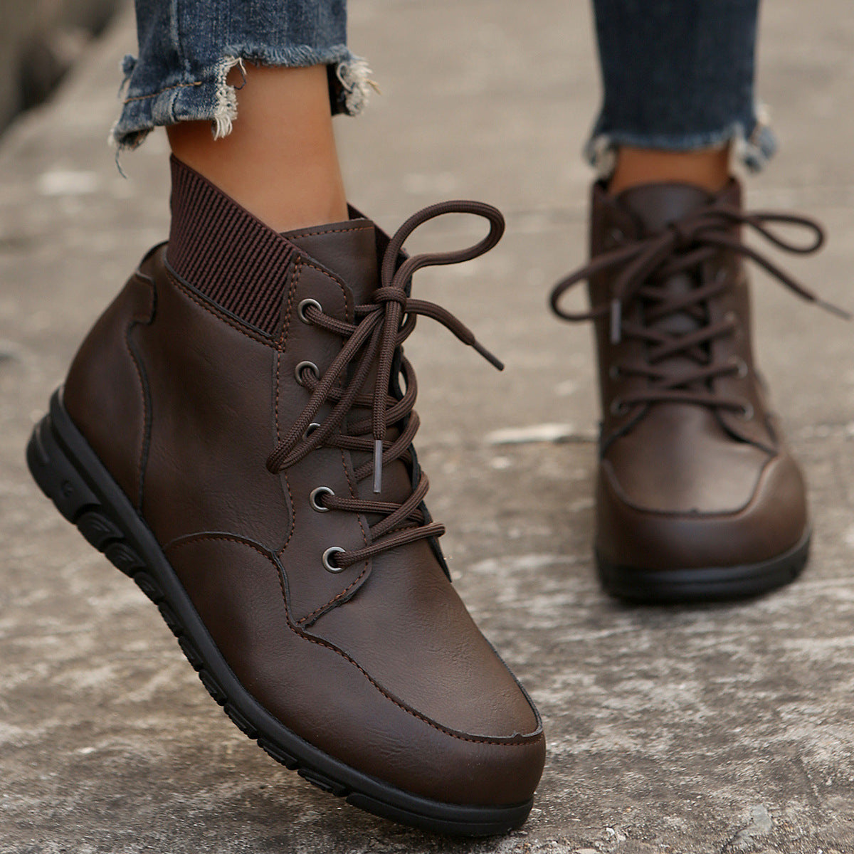 OrthoCare Ankle Boots - Non-Slip Flat Comfort