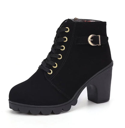OrthoCare Leopard Print Ankle Boots - Square Heel