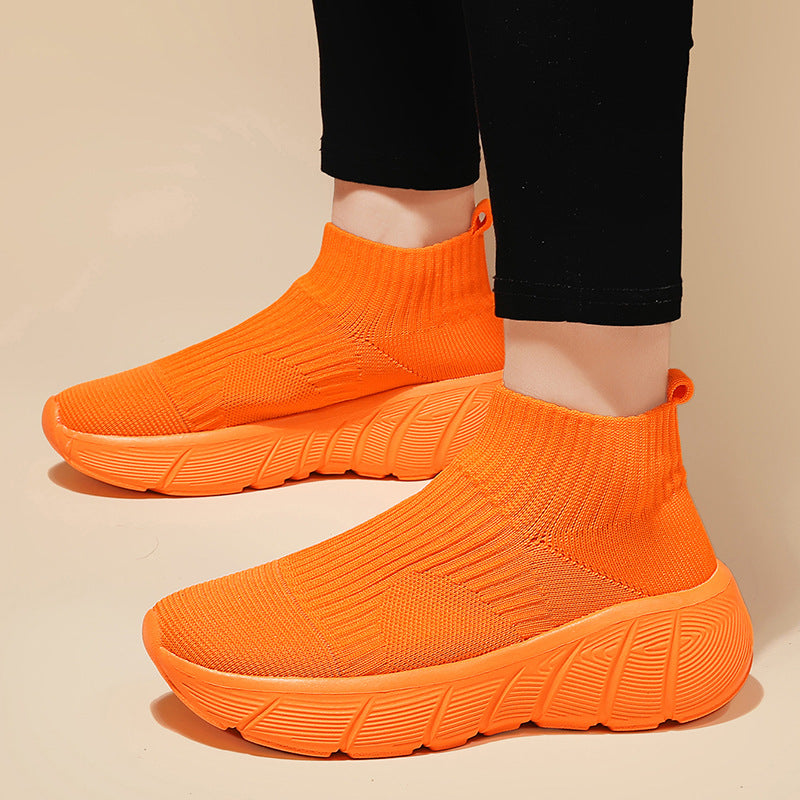 Orthopedic Slip-On Sneakers – Breathable Knit Casual Walking Shoes