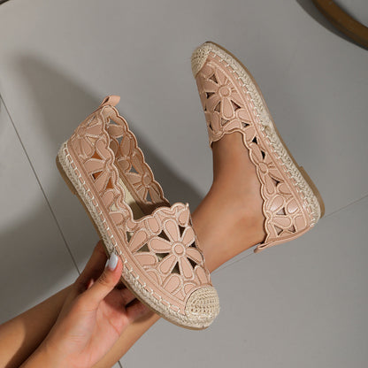 Ilysa | Women’s Orthopedic Cutout Espadrille Slip-On Flats