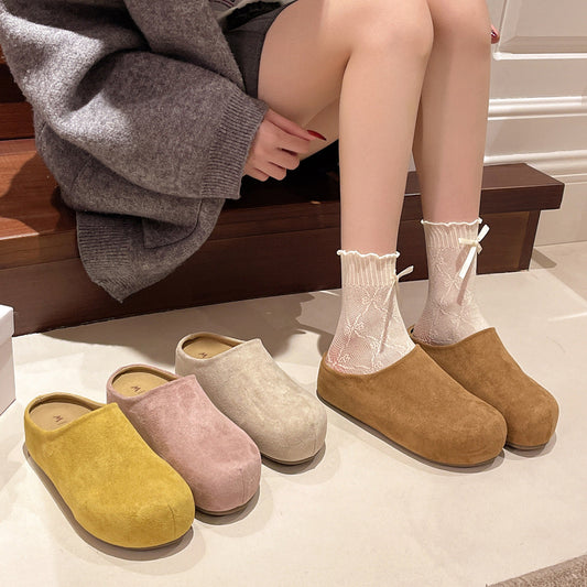 OrthoCare | Cozy Suede Slip-On Mule Slippers