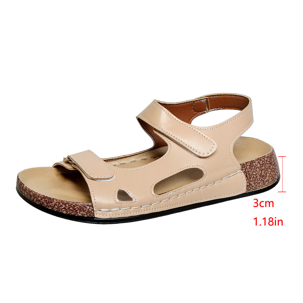 OrthoCare Double Buckle Cork Footbed Comfort Sandals