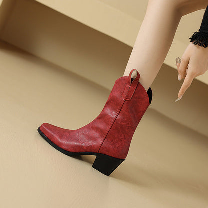 OrthoCare Square-Toe Boots - Chunky Heel Comfort