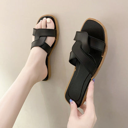 Kassiane | Women’s Orthopedic Cross Strap Comfort Slide Sandals