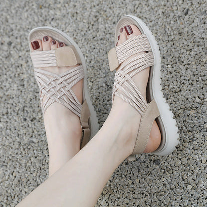 OrthoCare | Elastic Strap Comfort Platform Sandals
