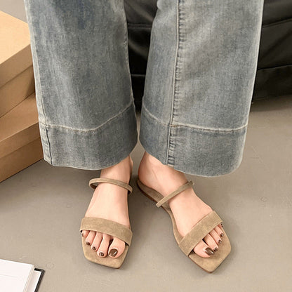 Jemira | Women’s Orthopedic Minimalist Square Toe Slide Sandals