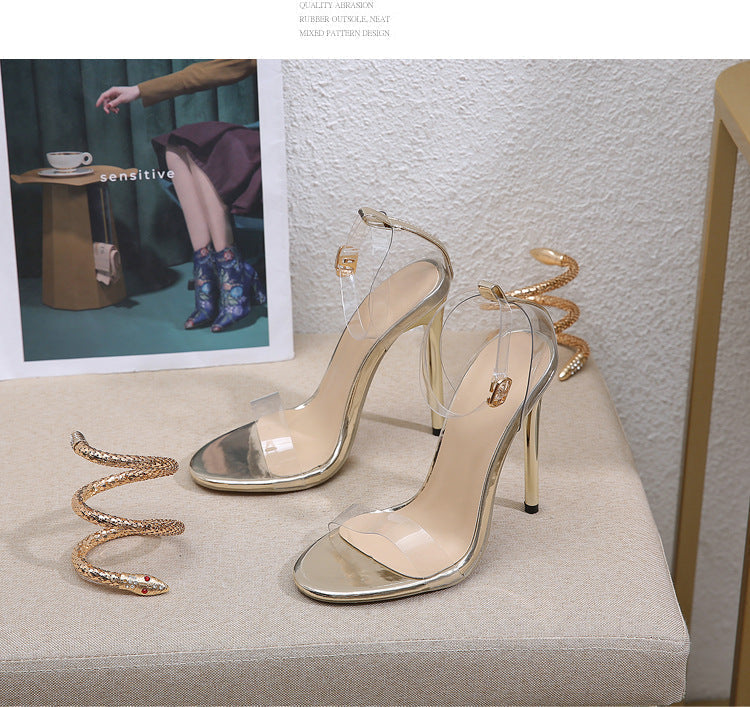 OrthoCare Rhinestone High-Heeled Sandals, Unique And Daring Elegance