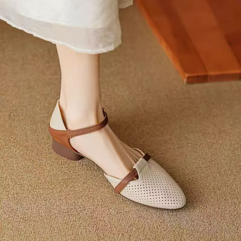 OrthoCare Chunky Heel Sandals - Closed Toe Comfort