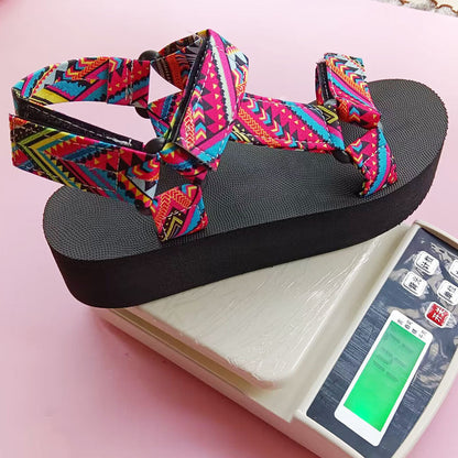 OrthoCare Ethnic Printed Velcro Sandals - Summer Fashion
