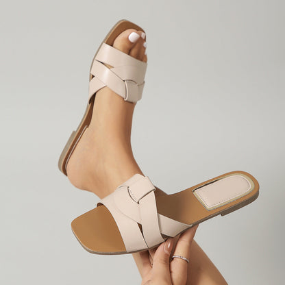 Qeturah | Women’s Orthopedic Crisscross Comfort Slide Sandals