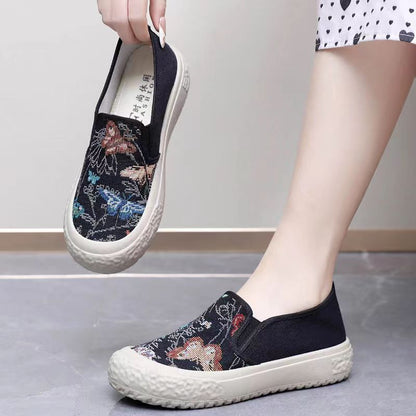 Orthopedic Printed Slip-On Shoes – Lightweight Breathable Everyday Comfort Flats