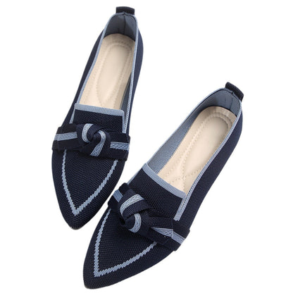 OrthoCare Pointed Toe Flat Shoes With Bow