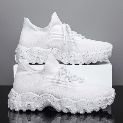 Orthopedic Chunky Sneakers – Breathable Knit Lace-Up Comfort Walking Shoes