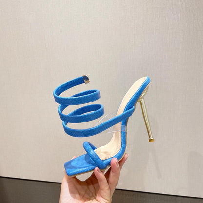 Zanira | Women’s Orthopedic Spiral Strap Stiletto Heel Sandals