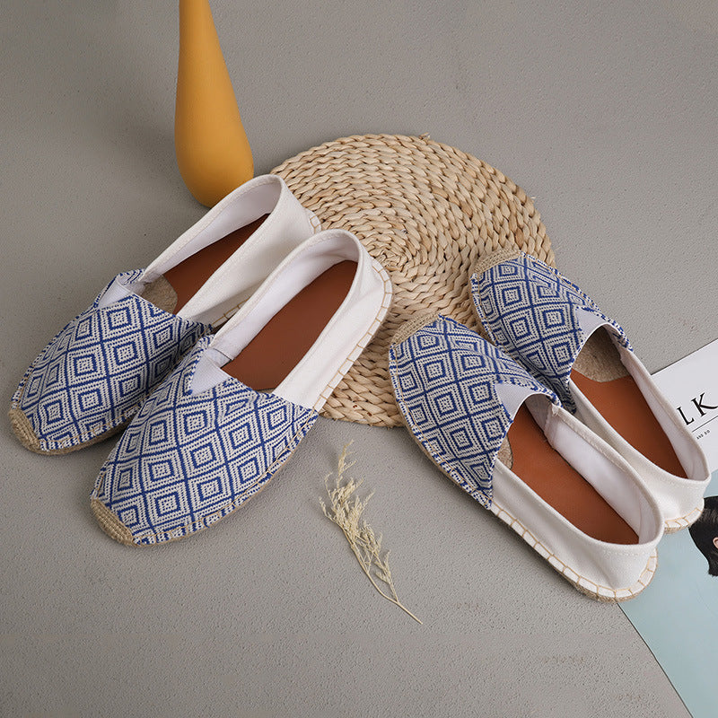 OrthoCare Men and Women’s Espadrille Slip-On Flats – Breathable Casual Summer Shoes