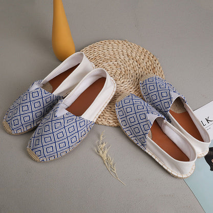 OrthoCare Men and Women’s Espadrille Slip-On Flats – Breathable Casual Summer Shoes