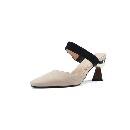 Ailani | Women’s Orthopedic Pointed Toe Mule Block Heel Pumps