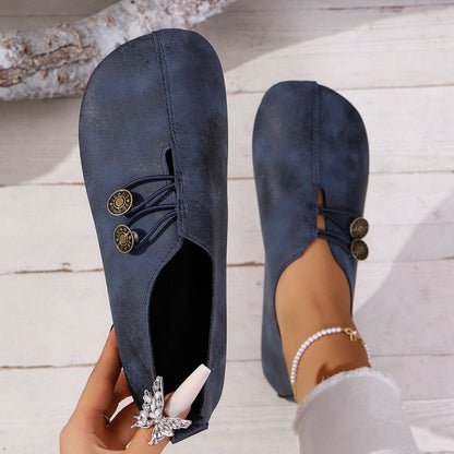 Riviera | Women’s Orthopedic Vintage Button Accent Comfort Loafers