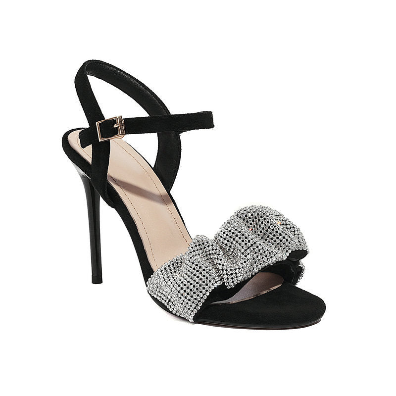 Lina | Orthopedic Elegant Stiletto Heels with Crystal Bow Detail