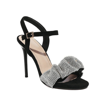 Lina | Orthopedic Elegant Stiletto Heels with Crystal Bow Detail