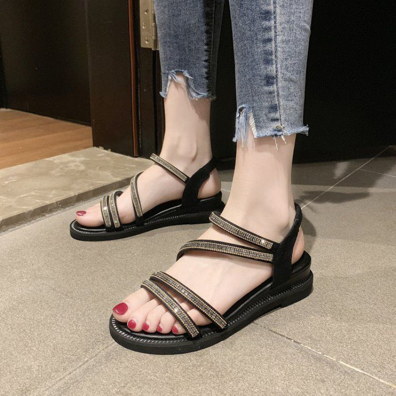 Uriena | Women’s Orthopedic Rhinestone Strappy Comfort Sandals