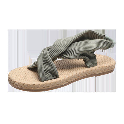 Basma | Women’s Orthopedic Knotted Cross Strap Espadrille Sandals